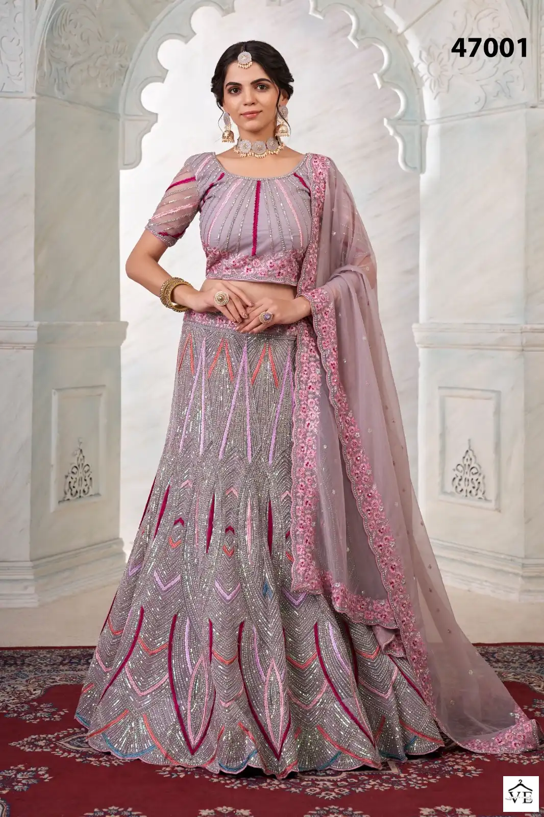 Arya Vol 45 Soft Net, Georgette Wholesale Lehenga Catalog — Wholesale Lehenga, MPA wholesale from Surat - Gallery Image 4