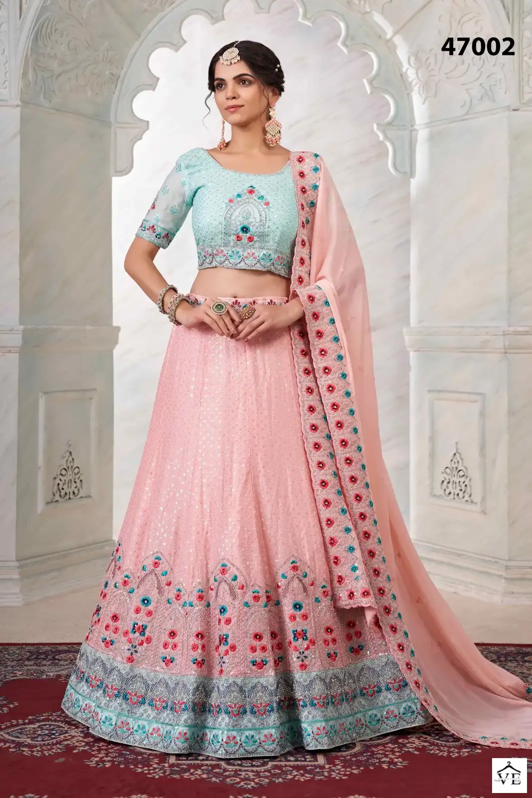 Arya Vol 45 Soft Net, Georgette Wholesale Lehenga Catalog — Wholesale Lehenga, MPA wholesale from Surat — view 7