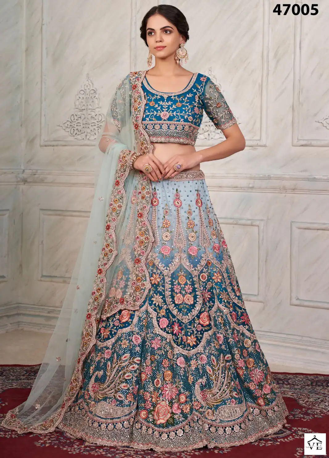 Arya Vol 45 Soft Net, Georgette Wholesale Lehenga Catalog — Wholesale Lehenga, MPA wholesale from Surat - Gallery Image 2