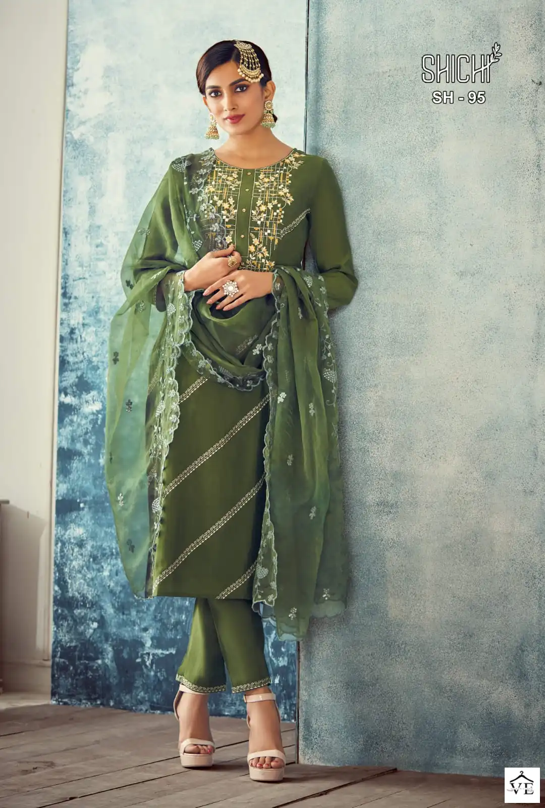 Shichi Baani Viscose Silk Wholesale Readymade Salwar Suit Catalog — Wholesale Salwar Suits, MPA wholesale from Surat - Gallery Image 2