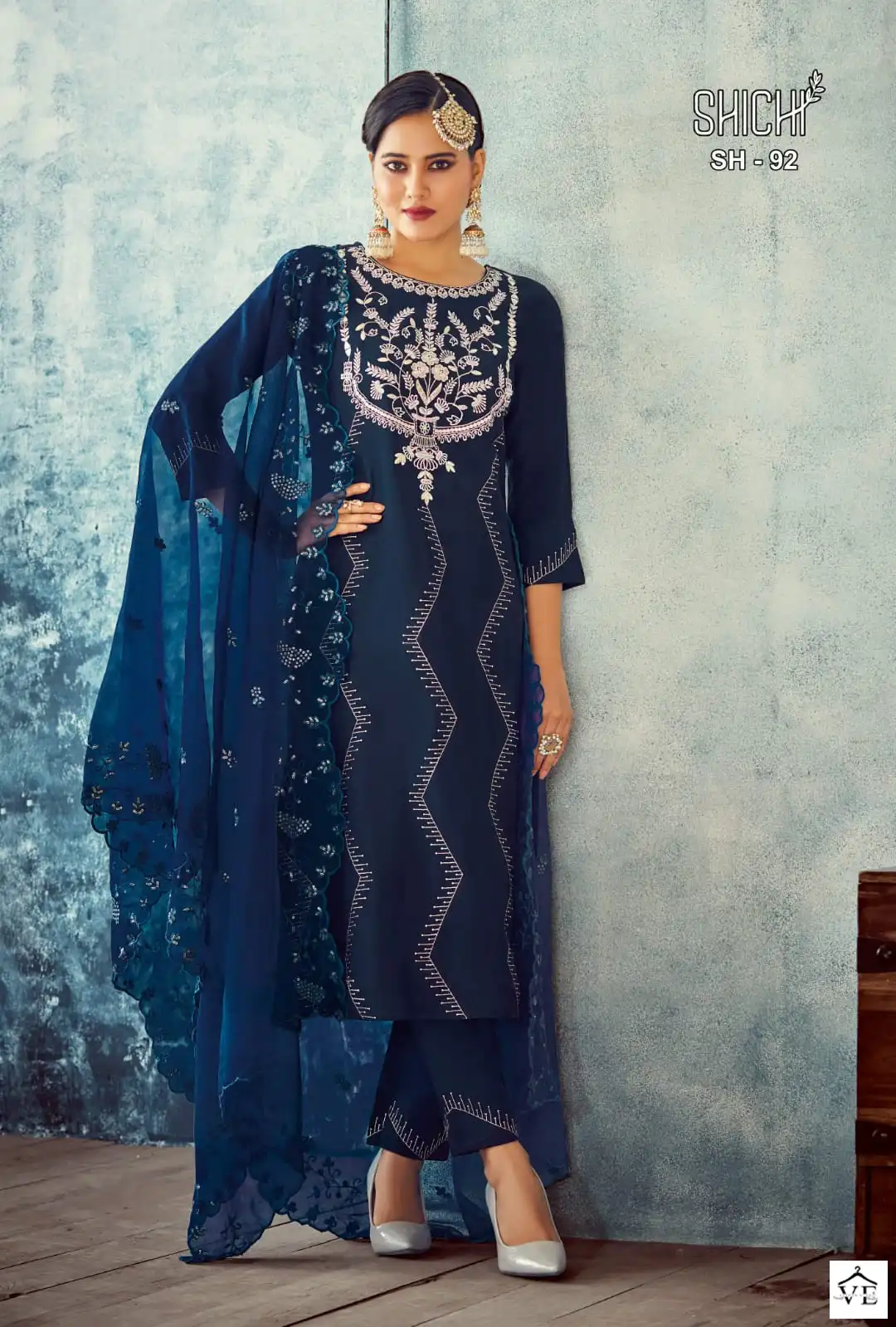 Shichi Baani Viscose Silk Wholesale Readymade Salwar Suit Catalog — Wholesale Salwar Suits, MPA wholesale from Surat - Gallery Image 3