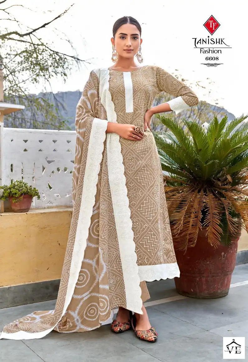 Tanishk Bandhej Pure Cotton Wholesale Salwar Suit Catalog — Wholesale Salwar Suits, MPA wholesale from Surat - Gallery Image 2