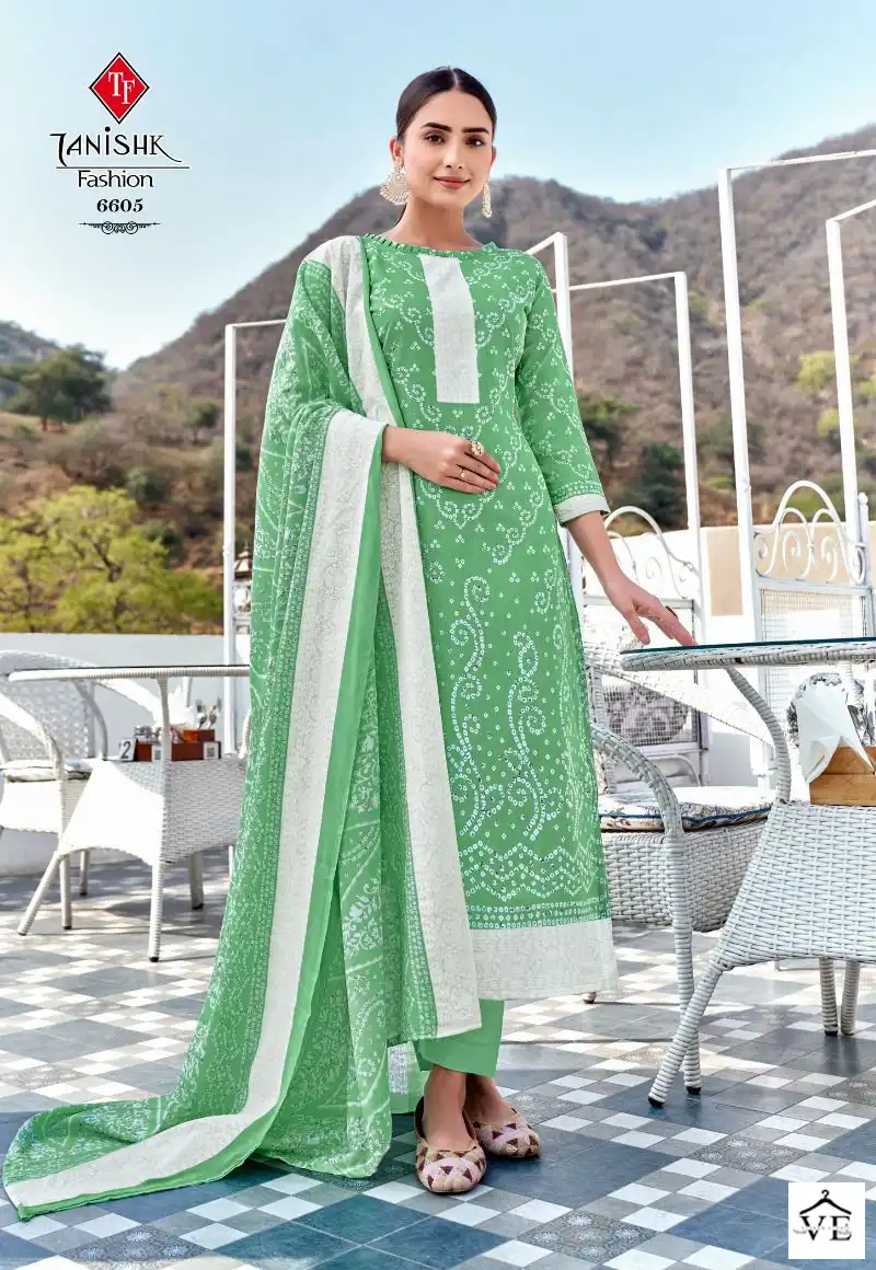 Tanishk Bandhej Pure Cotton Wholesale Salwar Suit Catalog — Wholesale Salwar Suits, MPA wholesale from Surat - Gallery Image 3