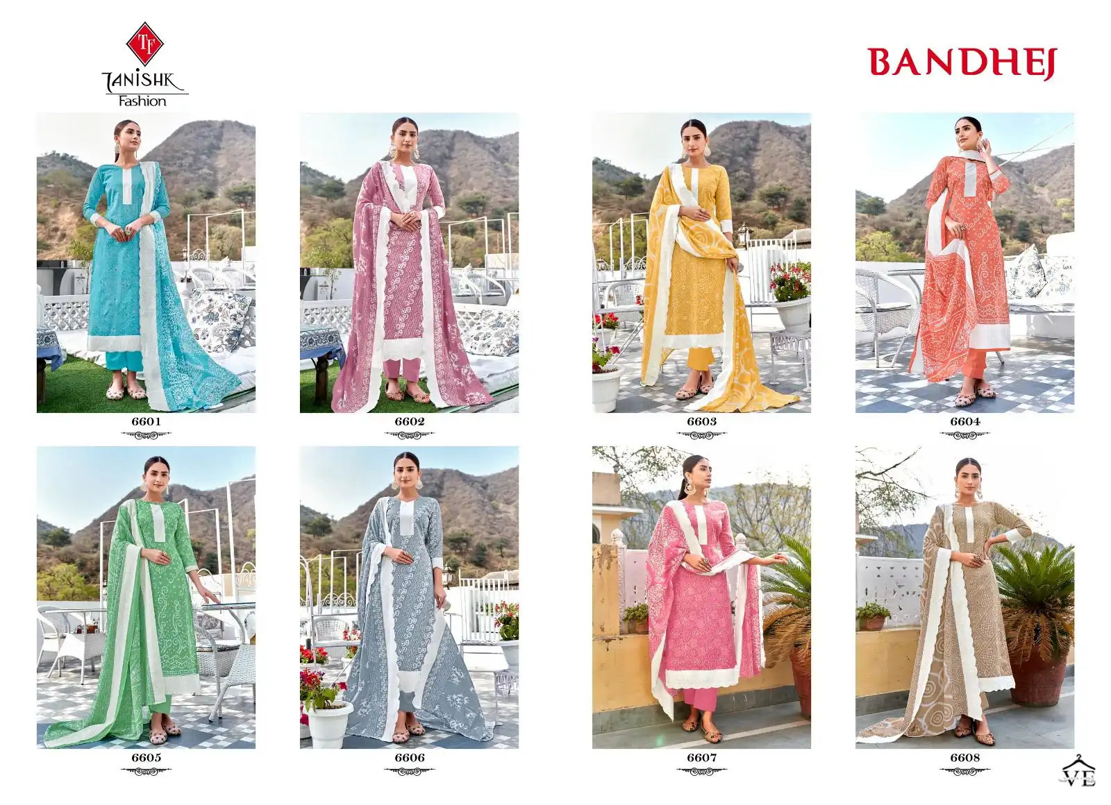 Tanishk Bandhej Pure Cotton Wholesale Salwar Suit Catalog — Wholesale Salwar Suits, MPA wholesale from Surat — view 9