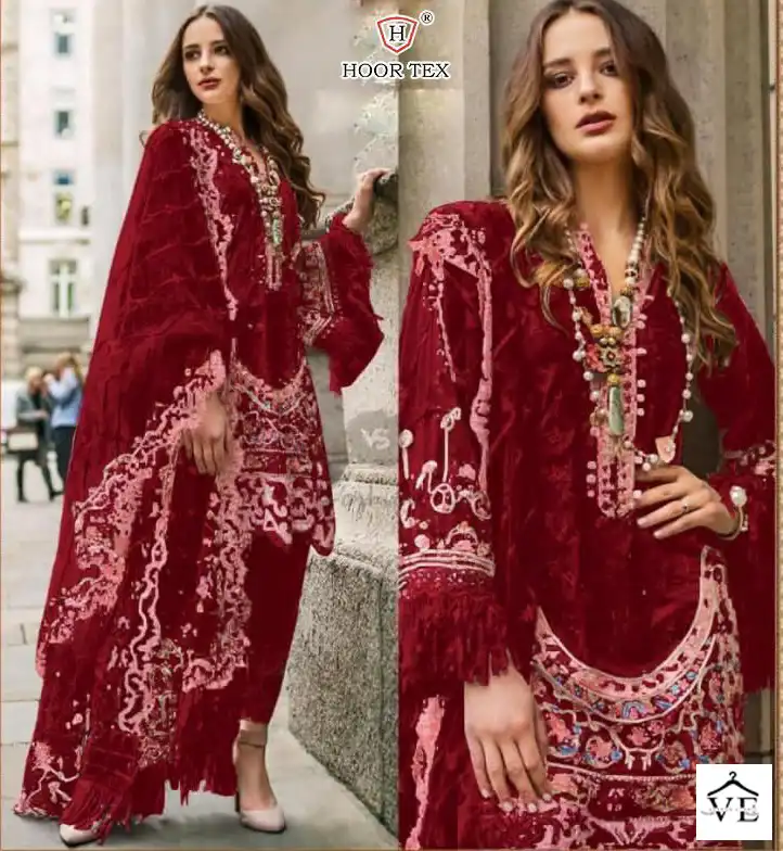 Hoor Tex Beautiful Colour Gold Vol-1 Heavy Net Wholesale Pakistani Suit — Wholesale Salwar Suits, MPA wholesale from Surat — view 1