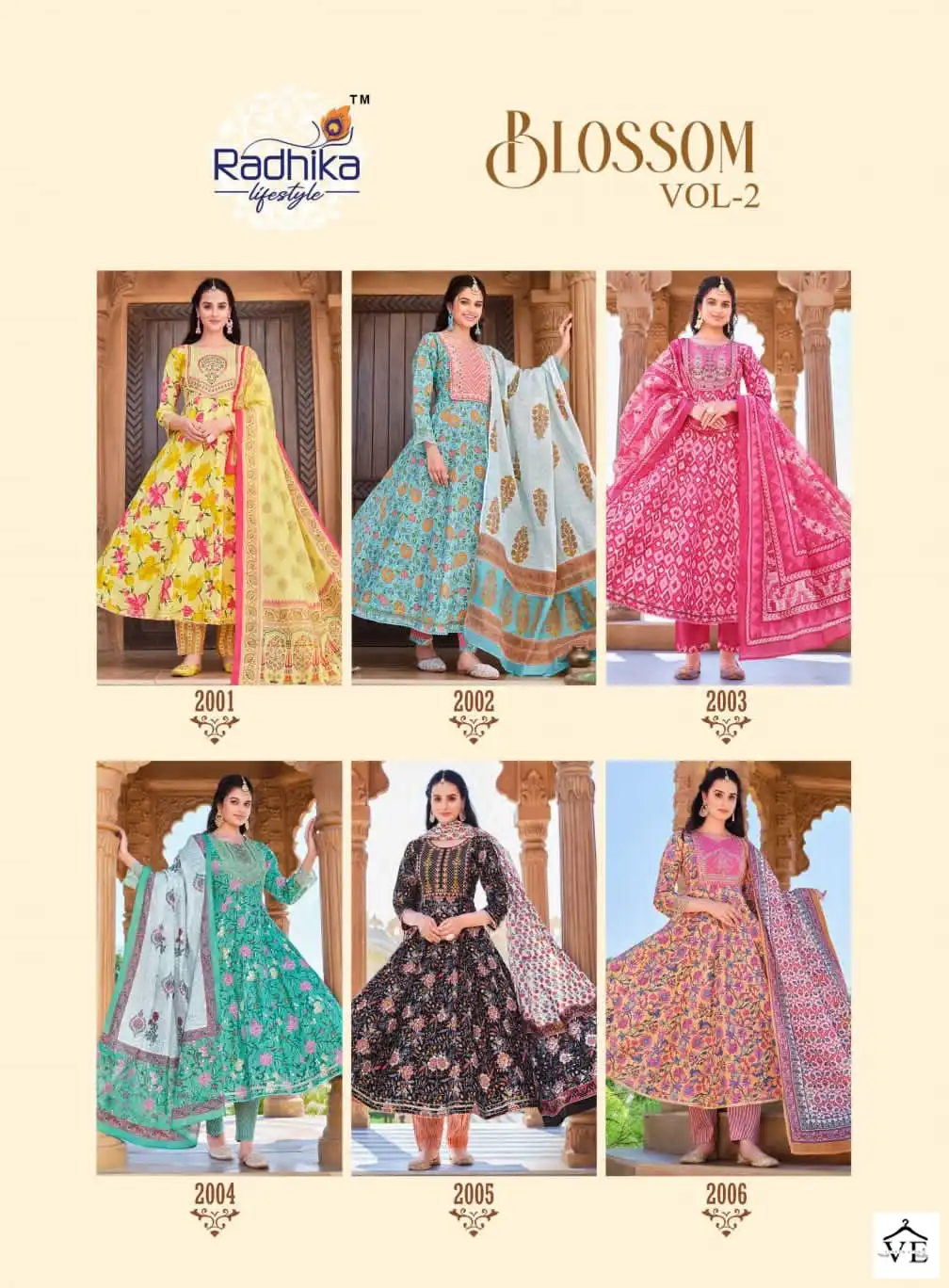 Radhika Blossom Vol 2 Cotton Wholesale Top Bottom Dupatta Catalog — Wholesale Salwar Suits, MPA wholesale from Surat — view 6