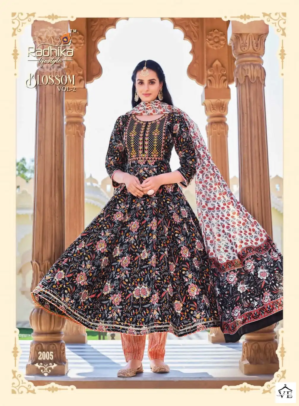 Radhika Blossom Vol 2 Cotton Wholesale Top Bottom Dupatta Catalog — Wholesale Salwar Suits, MPA wholesale from Surat — view 4