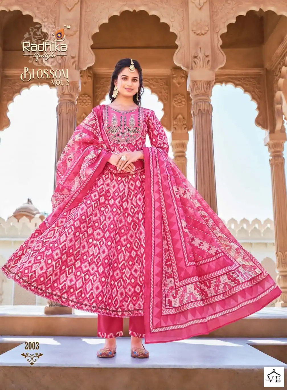 Radhika Blossom Vol 2 Cotton Wholesale Top Bottom Dupatta Catalog — Wholesale Salwar Suits, MPA wholesale from Surat — view 5