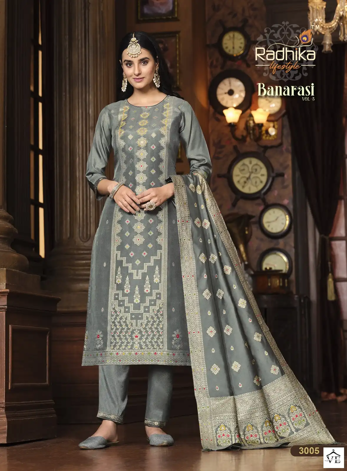 Radhika Banarasi Vol 3 Pure Dola Silk Wholesale Readymade Salwar Suit Catalog — Wholesale Salwar Suits, MPA wholesale from Surat - Gallery Image 2