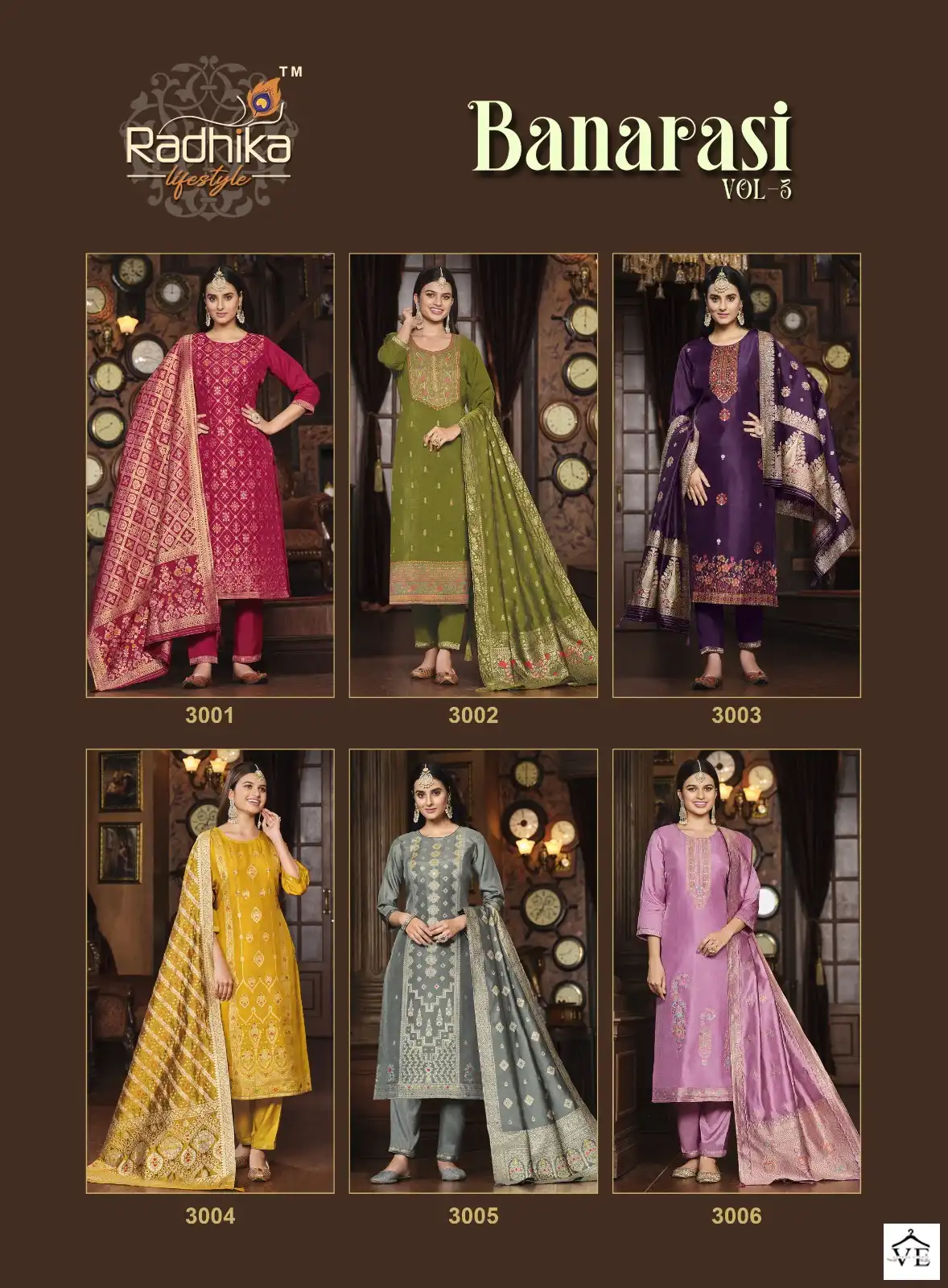 Radhika Banarasi Vol 3 Pure Dola Silk Wholesale Readymade Salwar Suit Catalog — Wholesale Salwar Suits, MPA wholesale from Surat — view 7