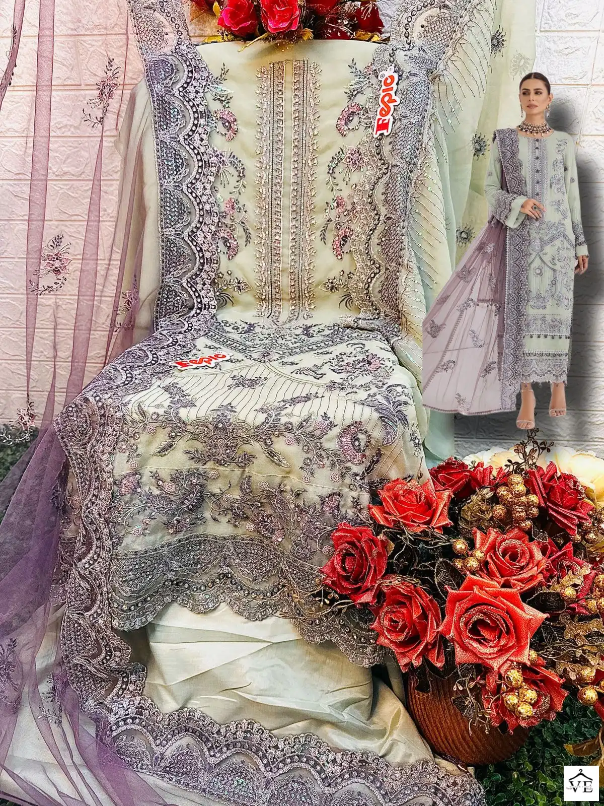 Fepic C-1306 Georgette Wholesale Pakistani Suit Catalog — Wholesale Salwar Suits, MPA wholesale from Surat - Gallery Image 5