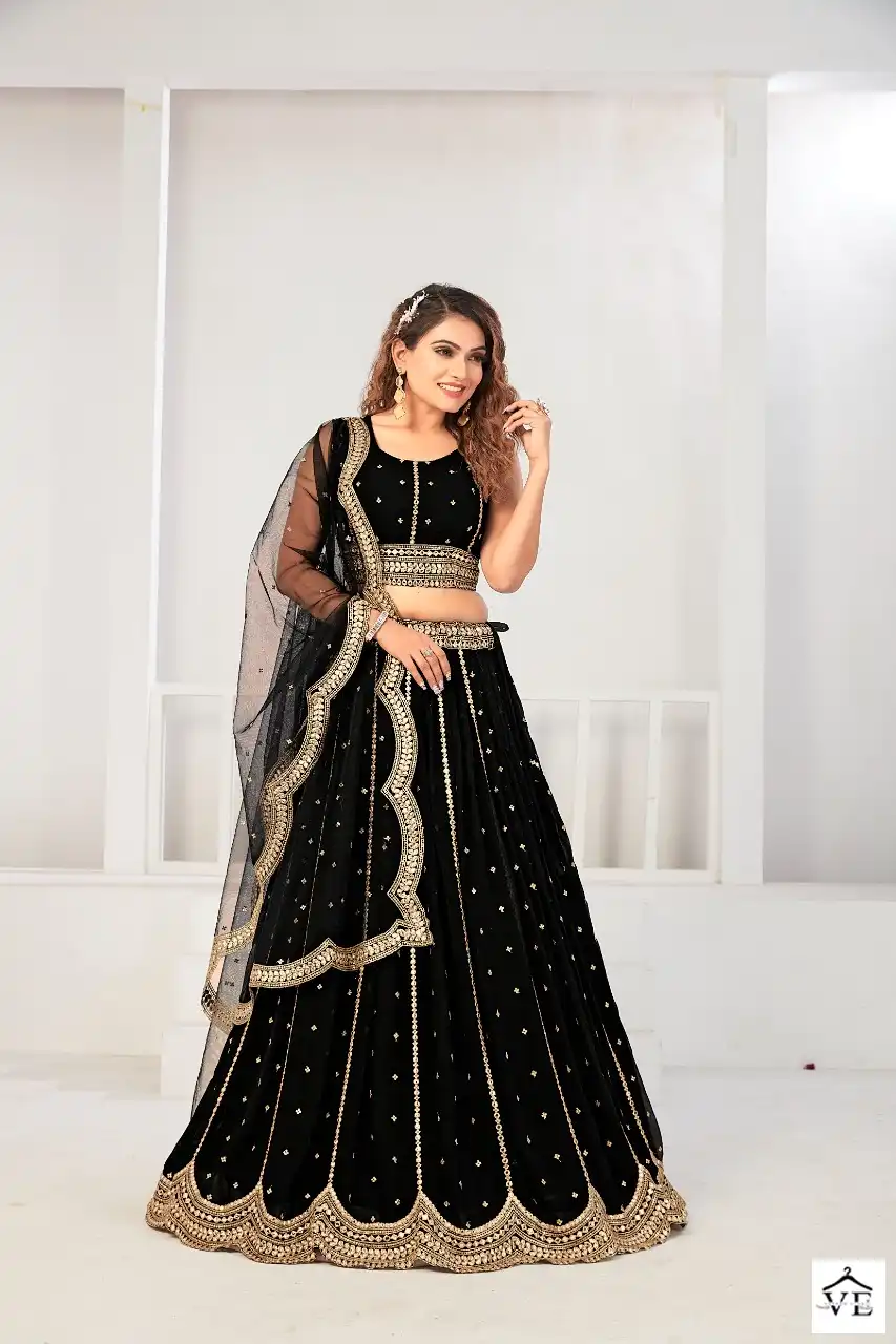 Amoha C-1964 Viscose Georgette Wholesale Lehenga Catalog — Wholesale Lehenga, MPA wholesale from Surat - Gallery Image 6