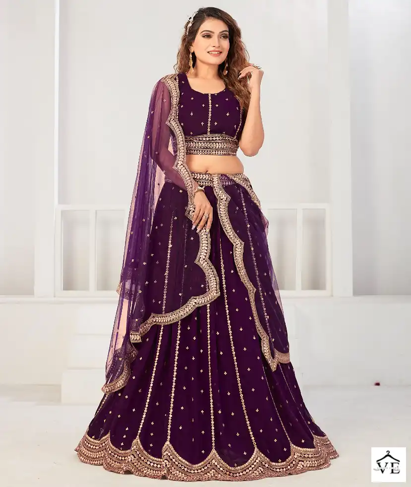 Amoha C-1964 Viscose Georgette Wholesale Lehenga Catalog — Wholesale Lehenga, MPA wholesale from Surat — view 1