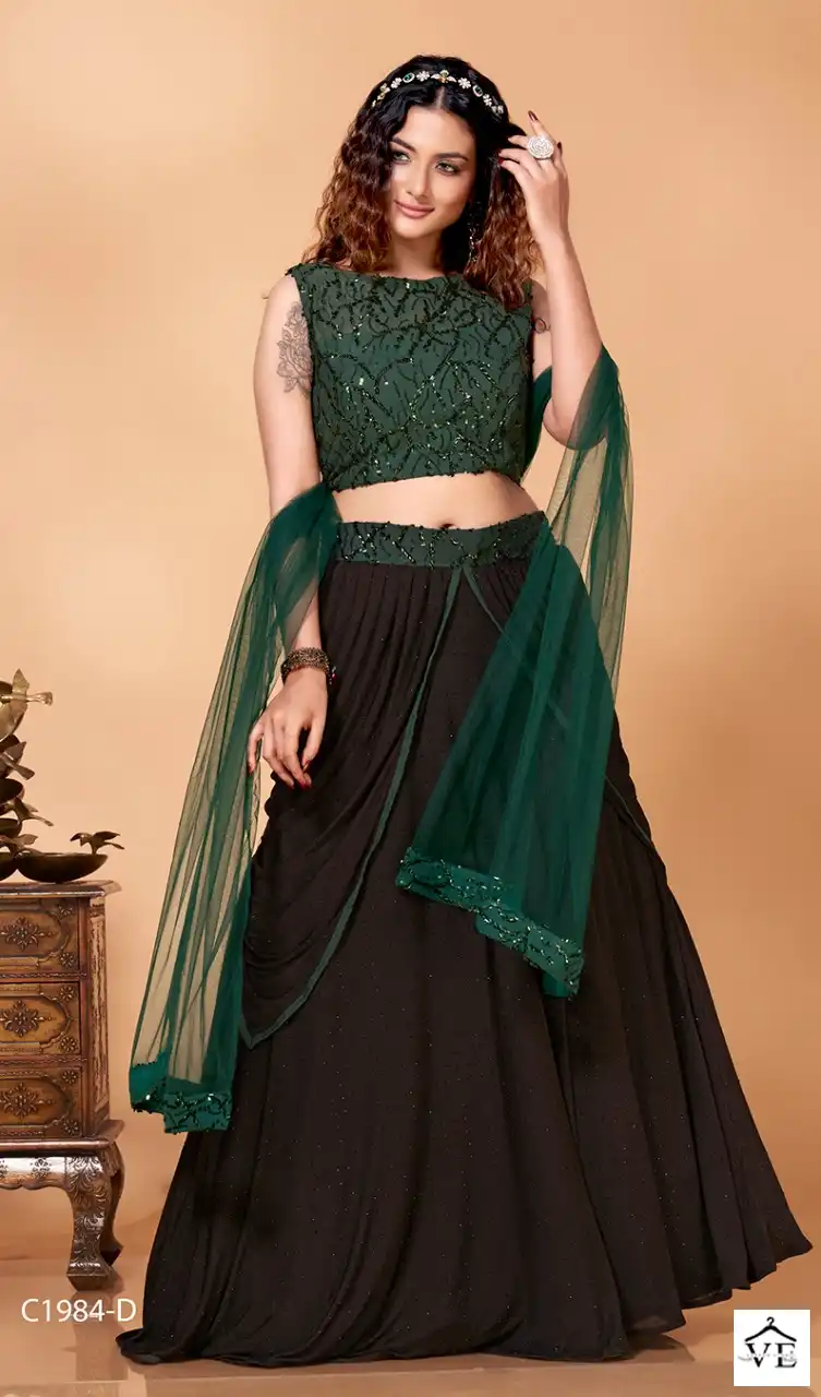 Amoha C-1984 Luxury Imported Wholesale Lehenga Catalog — Wholesale Lehenga, MPA wholesale from Surat - Gallery Image 3
