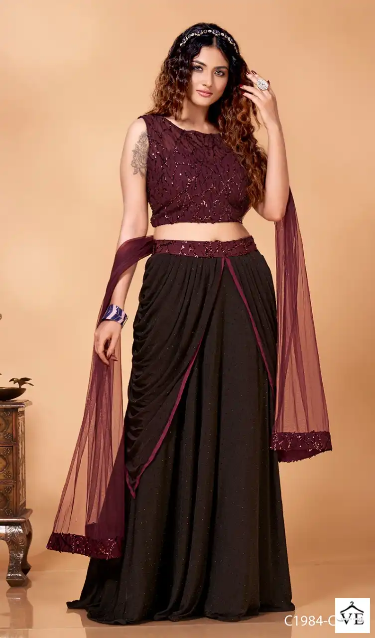 Amoha C-1984 Luxury Imported Wholesale Lehenga Catalog — Wholesale Lehenga, MPA wholesale from Surat — view 4