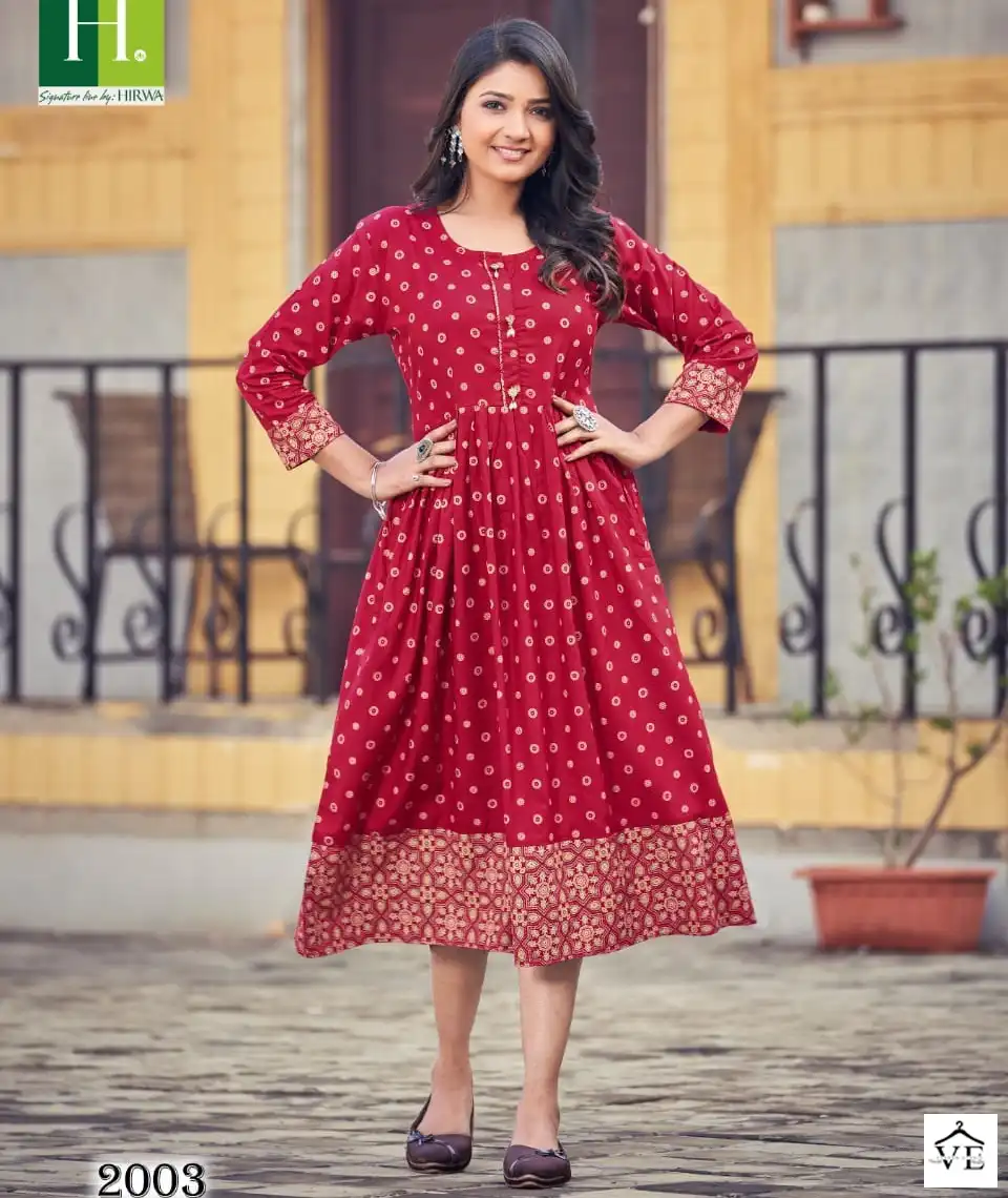 Hirwa Cadbury Vol 2 Heavy Quality Rayon Wholesale Kurti Catalog — Wholesale Kurtis, MPA wholesale from Surat — view 1