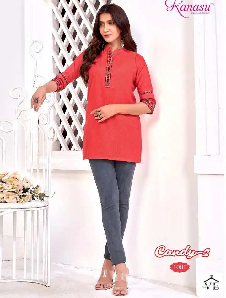 Kanasu Candy Vol-2 Heavy Reyon Wholesale Kurti Catalog — Wholesale Kurtis, MPA wholesale from Surat — view 1