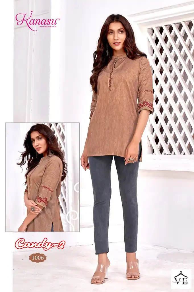 Kanasu Candy Vol-2 Heavy Reyon Wholesale Kurti Catalog — Wholesale Kurtis, MPA wholesale from Surat — view 8