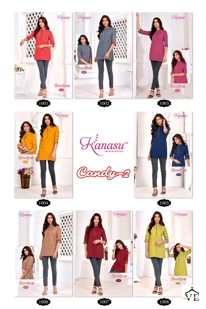 Kanasu Candy Vol-2 Heavy Reyon Wholesale Kurti Catalog — Wholesale Kurtis, MPA wholesale from Surat — view 9