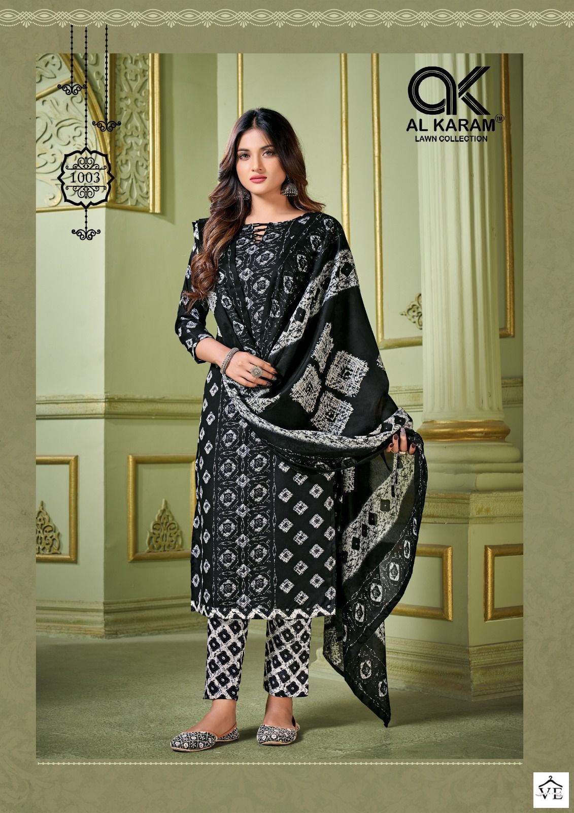 Al Karam Charizma Signature Print Cotton Wholesale Pakistani Salwar Suit Catalog — Wholesale Salwar Suits, Alkaram wholesale from Surat - Gallery Image 2