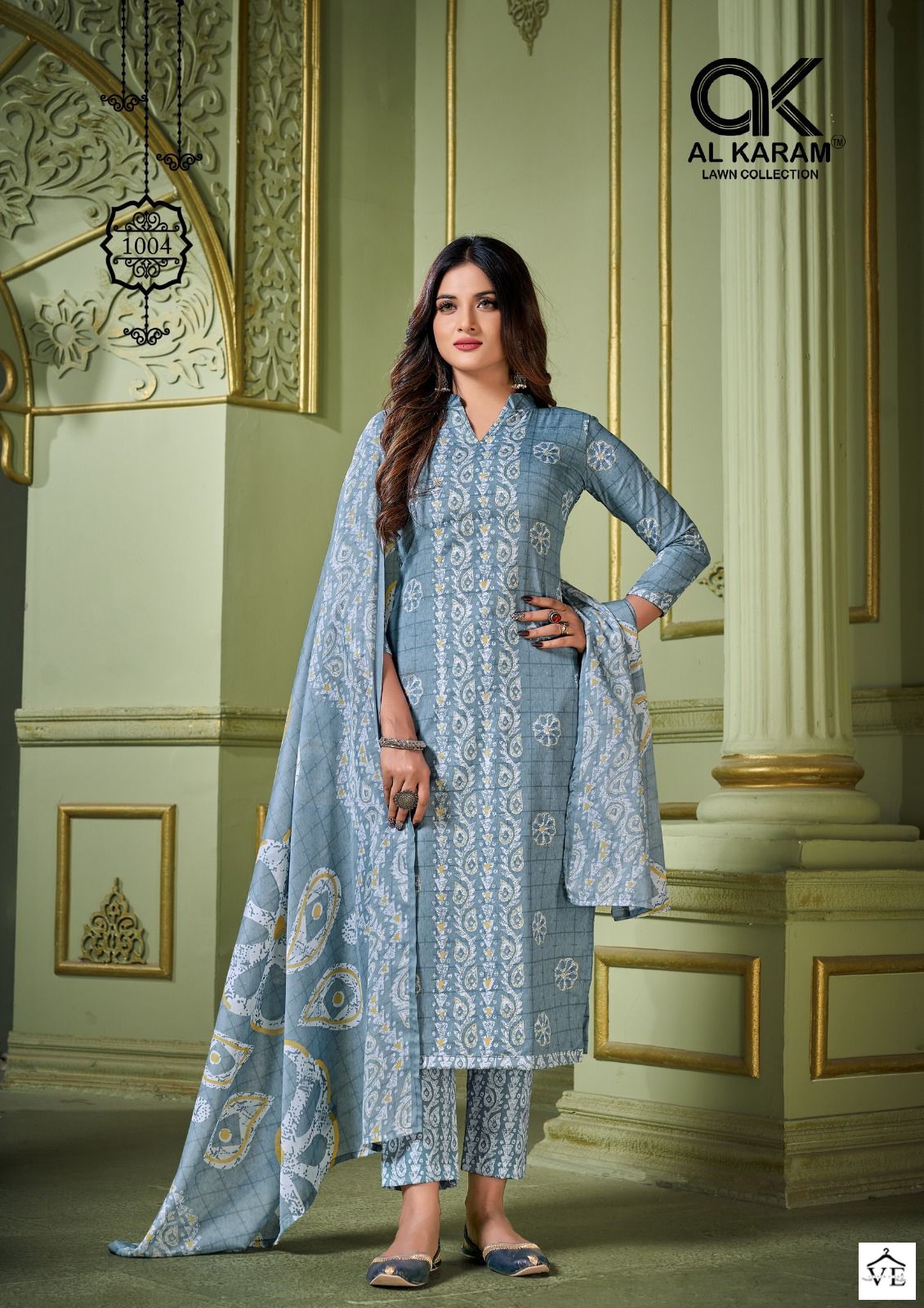 Al Karam Charizma Signature Print Cotton Wholesale Pakistani Salwar Suit Catalog — Wholesale Salwar Suits, Alkaram wholesale from Surat - Gallery Image 3