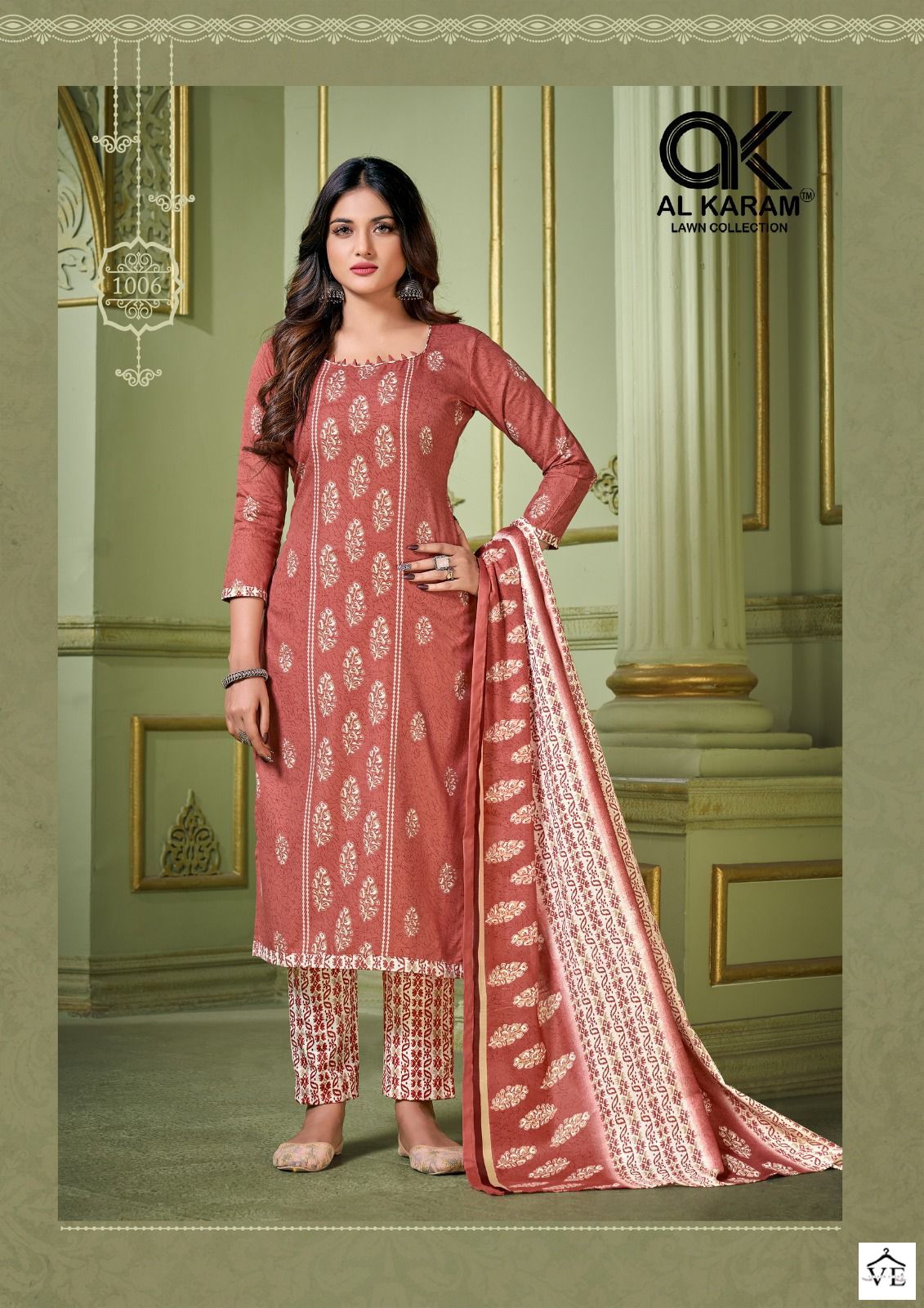 Al Karam Charizma Signature Print Cotton Wholesale Pakistani Salwar Suit Catalog — Wholesale Salwar Suits, Alkaram wholesale from Surat - Gallery Image 4