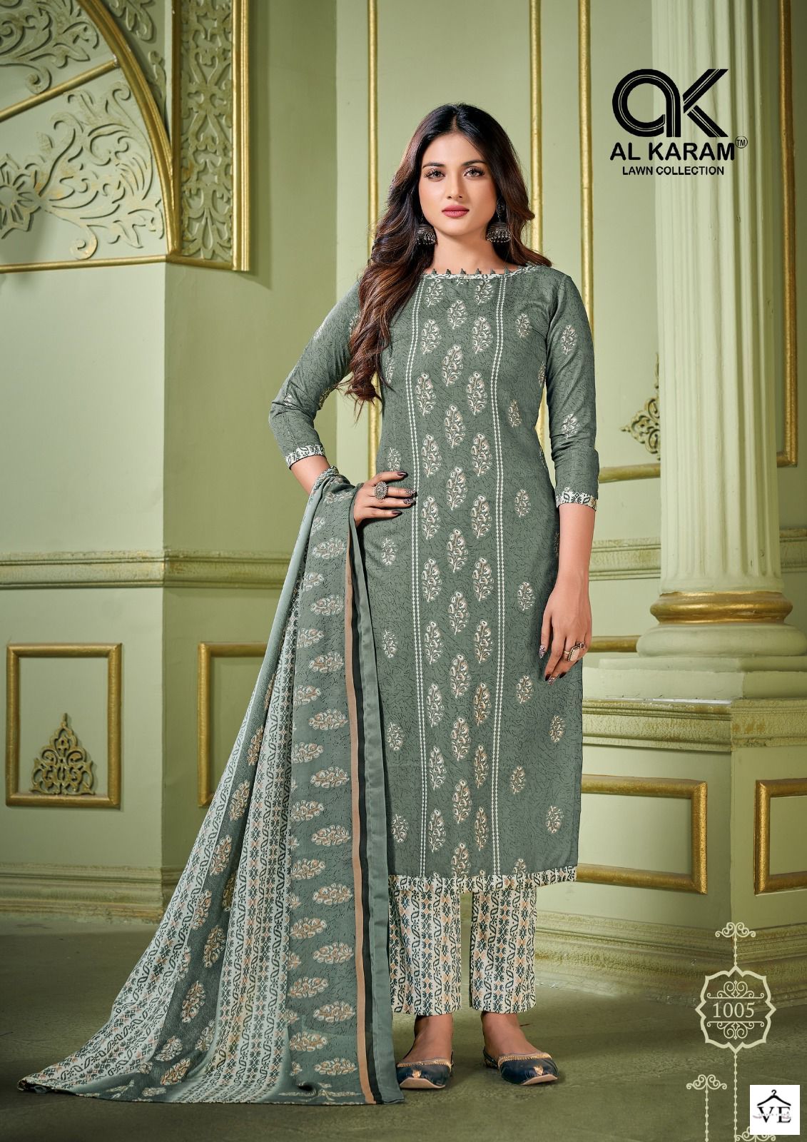 Al Karam Charizma Signature Print Cotton Wholesale Pakistani Salwar Suit Catalog — Wholesale Salwar Suits, Alkaram wholesale from Surat - Gallery Image 5