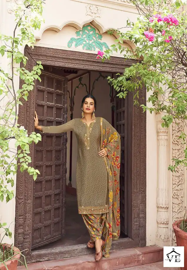 Radha Trendz Cherry Silk Vol-11 French Crepe Wholesale Designer Suits Catalog — Wholesale Salwar Suits, MPA wholesale from Surat - Gallery Image 2