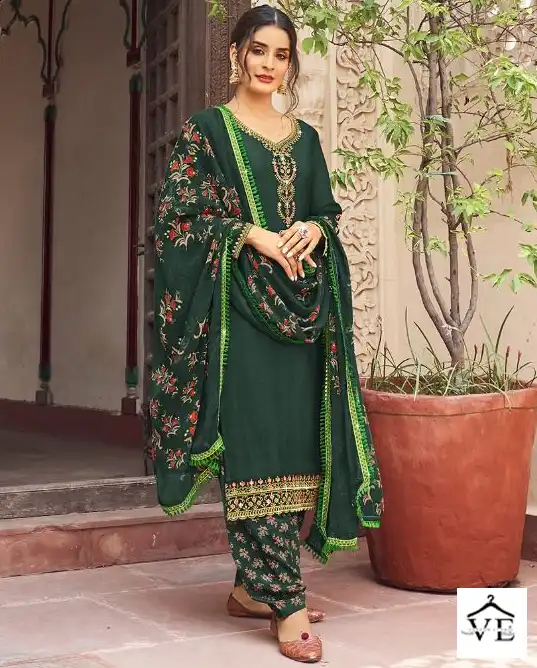 Radha Trendz Cherry Silk Vol-11 French Crepe Wholesale Designer Suits Catalog — Wholesale Salwar Suits, MPA wholesale from Surat — view 1