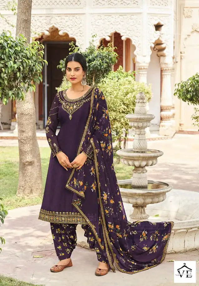 Radha Trendz Cherry Silk Vol-11 French Crepe Wholesale Designer Suits Catalog — Wholesale Salwar Suits, MPA wholesale from Surat - Gallery Image 4