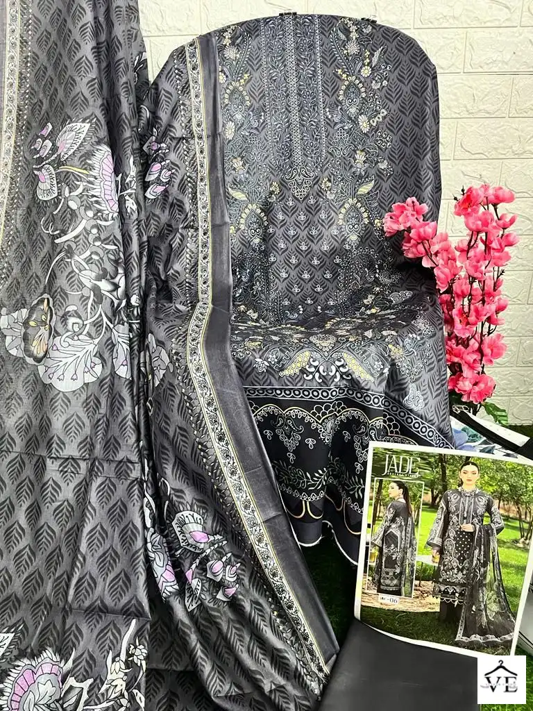 Jade Chevron Exclusive Heavy Lawn Collection Pure Heavy Lawn Wholesale Pakistani Suits Catalog — Wholesale Salwar Suits, MPA wholesale from Surat - Gallery Image 11