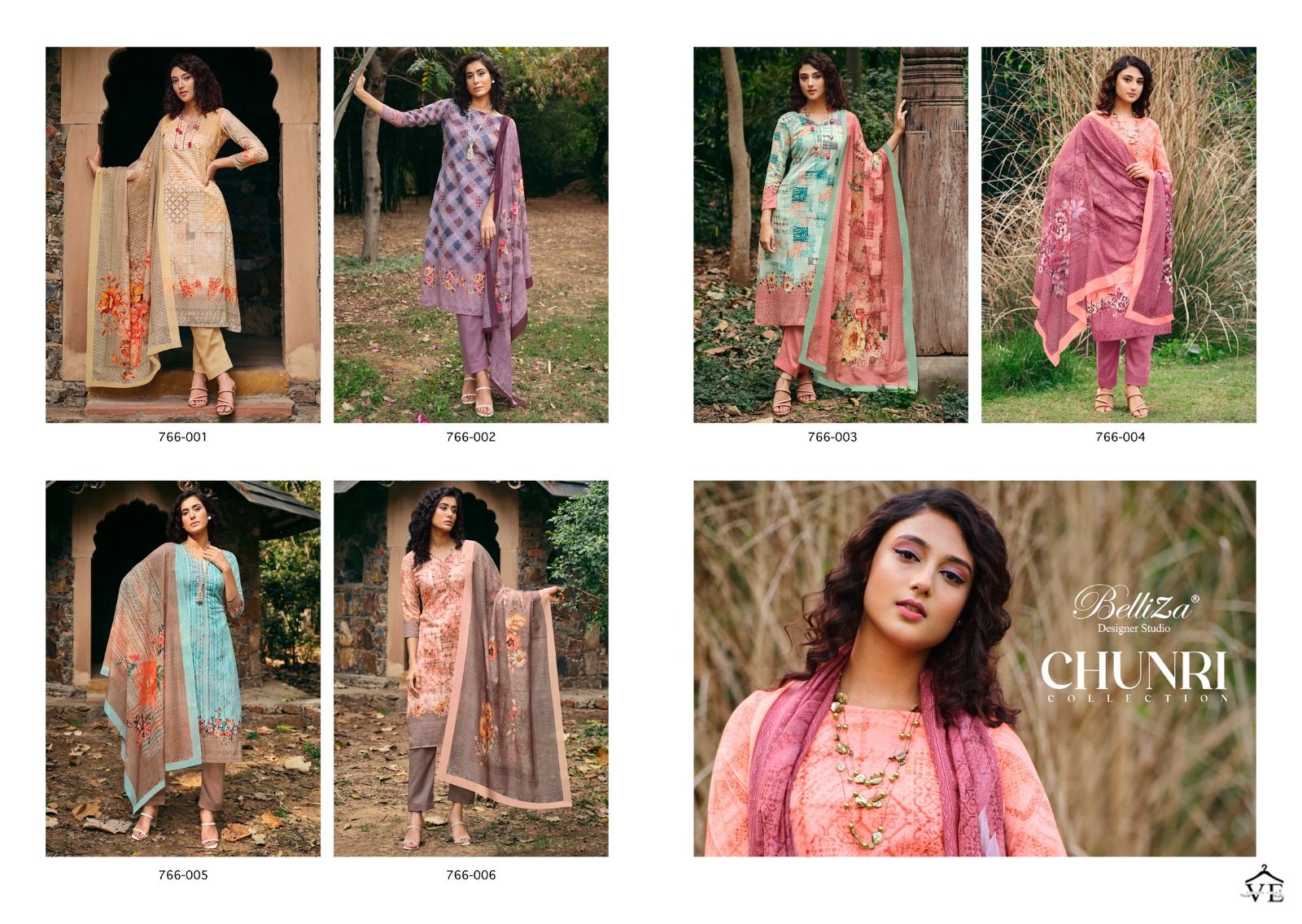 Belliza Designer Chunri Cotton Wholesale Pakistani Salwar Suit Catalog — Wholesale Salwar Suits, MPA wholesale from Surat — view 7