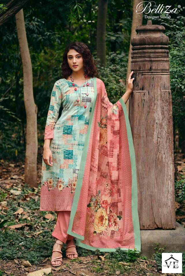Belliza Designer Chunri Cotton Wholesale Pakistani Salwar Suit Catalog — Wholesale Salwar Suits, MPA wholesale from Surat - Gallery Image 4