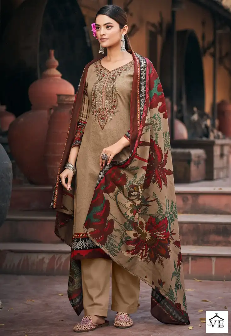 Azara Cinderella Pure Jam Cotton Wholesale Salwar Suit Catalog — Wholesale Salwar Suits, MPA wholesale from Surat - Gallery Image 4