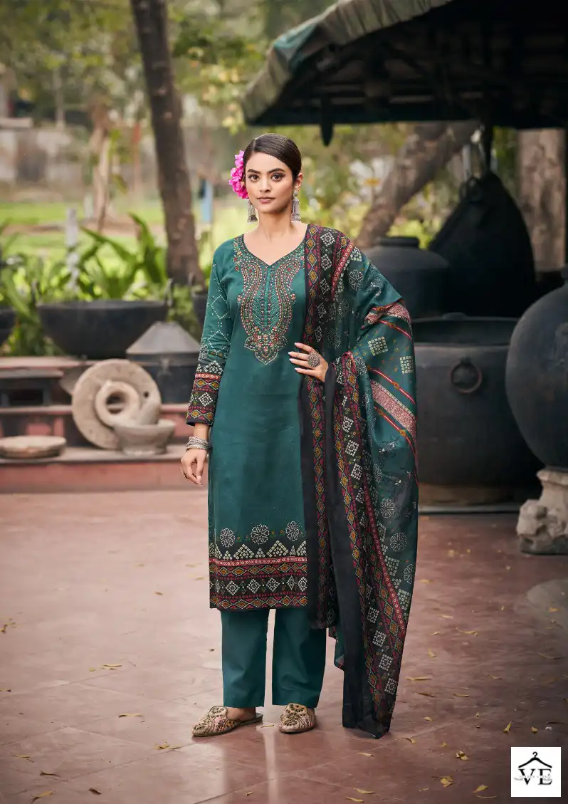 Azara Cinderella Pure Jam Cotton Wholesale Salwar Suit Catalog — Wholesale Salwar Suits, MPA wholesale from Surat - Gallery Image 6