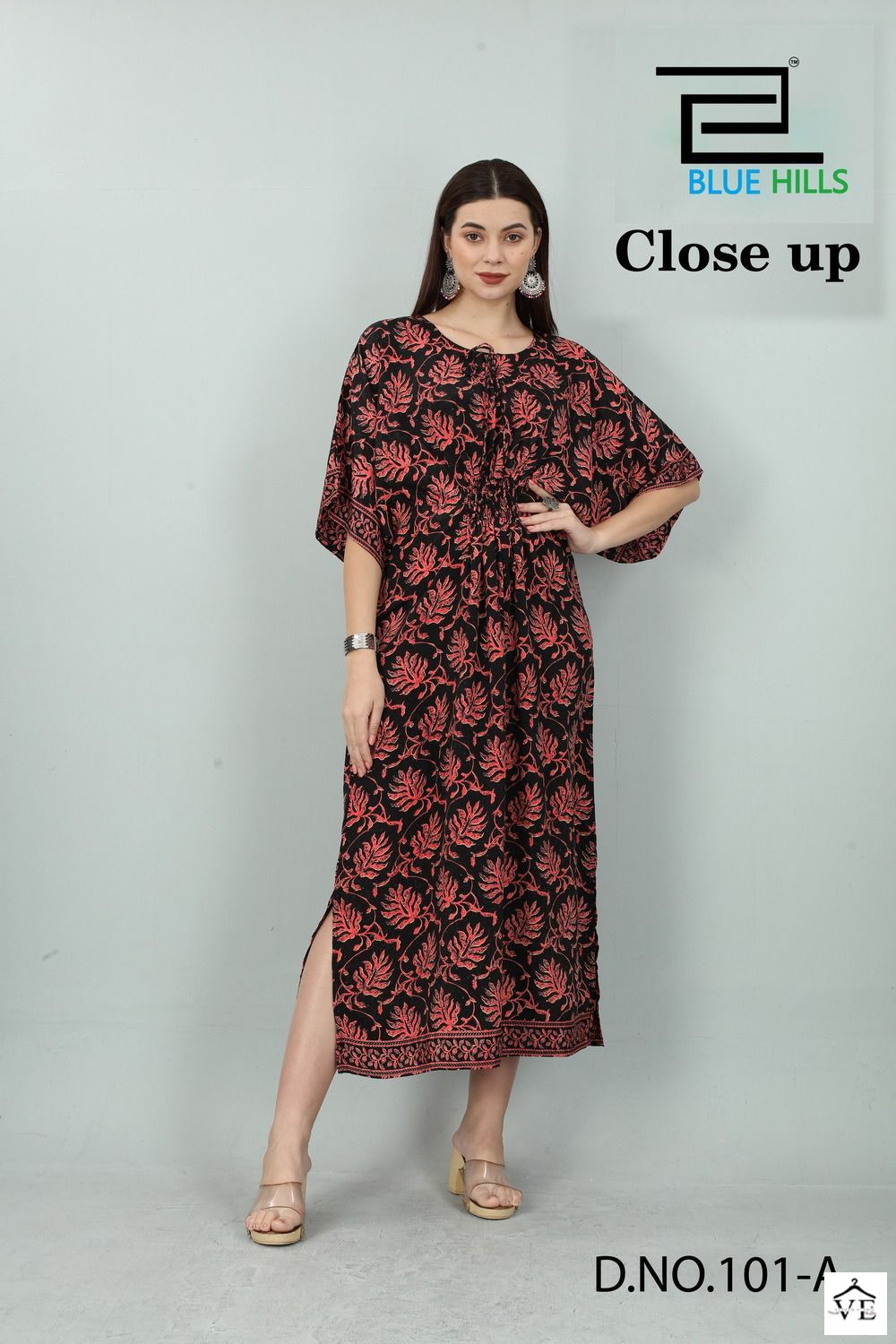 Blue Hills Close Up Vol 1 Crepe Wholesale Kaftan Style Kurtis Catalog — Wholesale Kurtis, MPA wholesale from Surat - Gallery Image 2