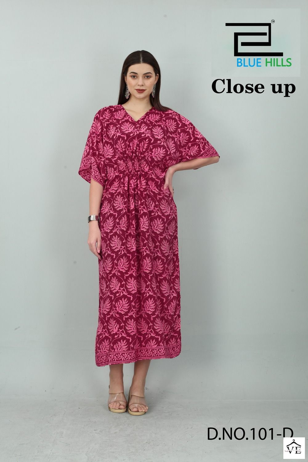 Blue Hills Close Up Vol 1 Crepe Wholesale Kaftan Style Kurtis Catalog — Wholesale Kurtis, MPA wholesale from Surat - Gallery Image 4