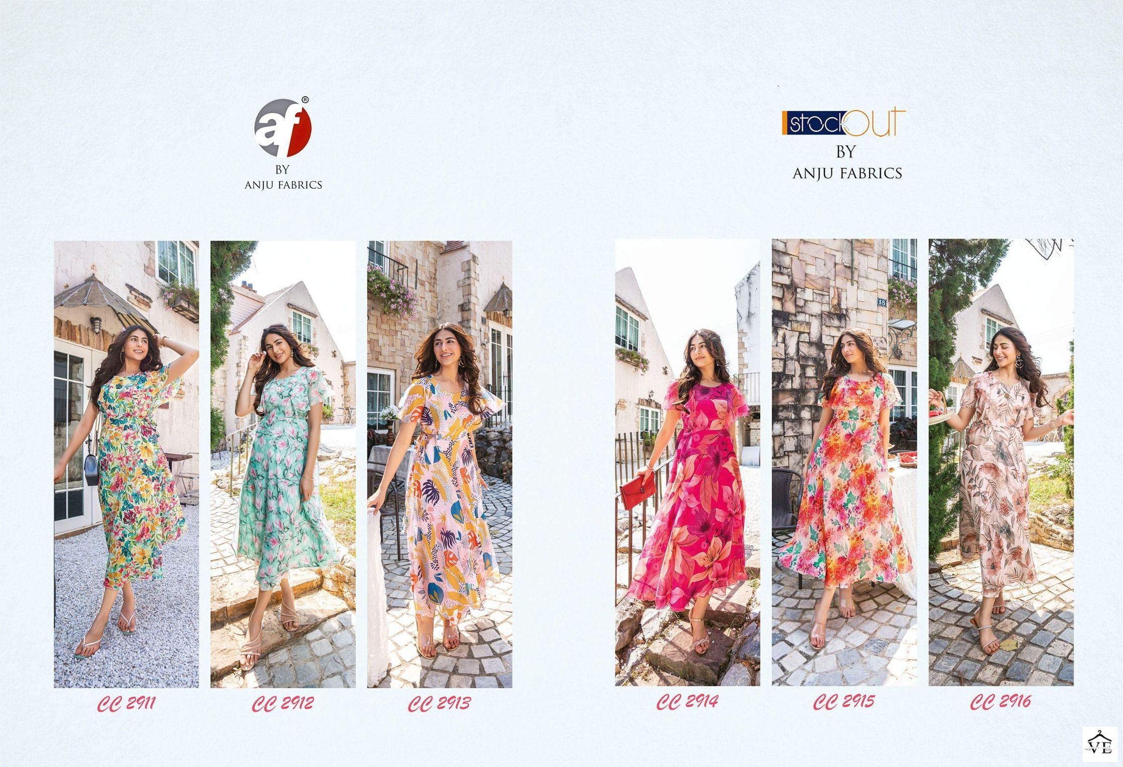 Anju Fabrics Coral Charm Vol 2 Viscose Wholesale Gown Catalog — Wholesale Kurtis, MPA wholesale from Surat — view 7