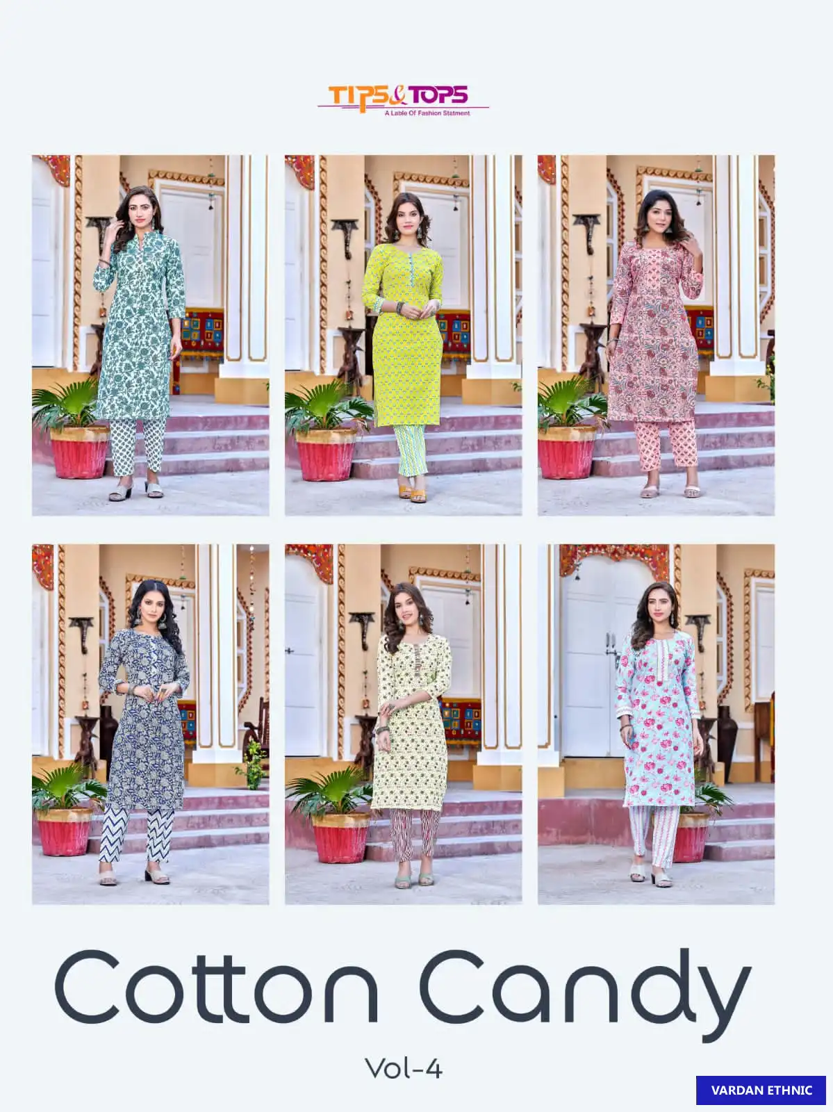 Tips &amp; Tops Cotton Candy Vol 4 Cotton Wholesale Kurti With Bottom Catalog — Wholesale Kurtis, MPA wholesale from Surat — view 7