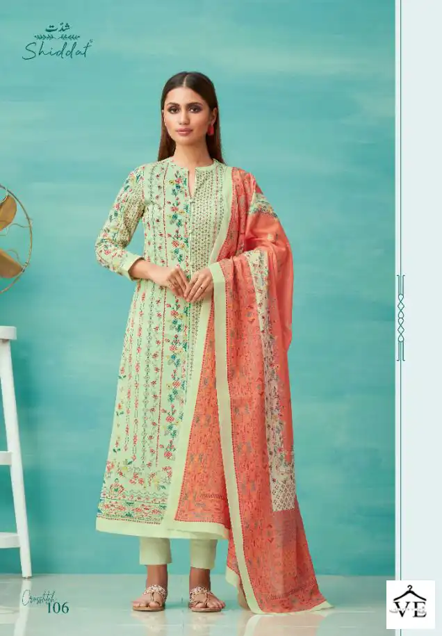 Shiddat Crosstitch Cotton Lawn Wholesale Salwar Suit Catalog — Wholesale Salwar Suits, MPA wholesale from Surat - Gallery Image 5