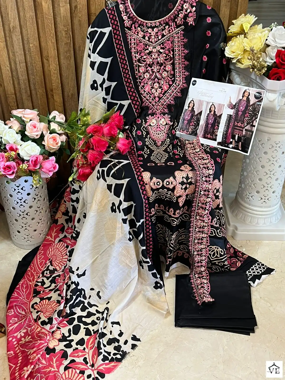 Charizma Vol 1 Lawn Collection Pure Cotton Wholesale Pakistani Suit — Wholesale Salwar Suits, MPA wholesale from Surat - Gallery Image 3