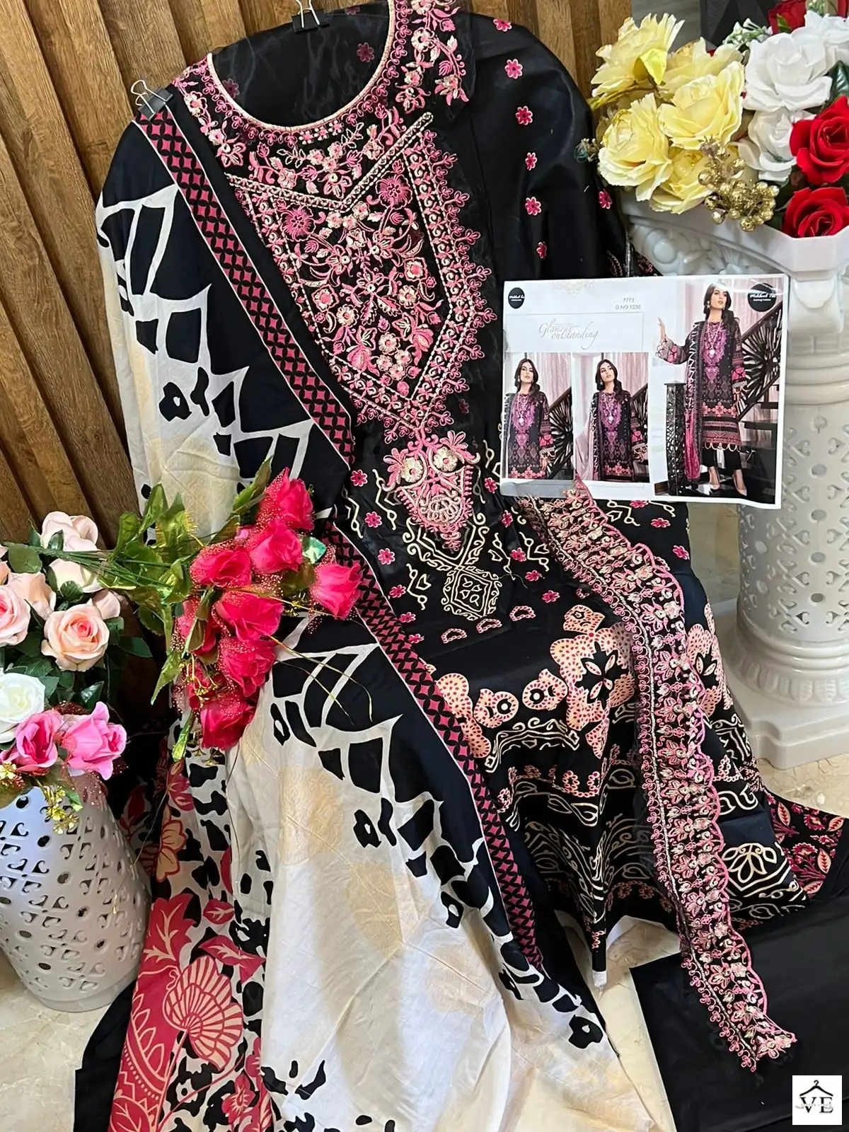 Charizma Vol 1 Lawn Collection Pure Cotton Wholesale Pakistani Suit — Wholesale Salwar Suits, MPA wholesale from Surat — view 4