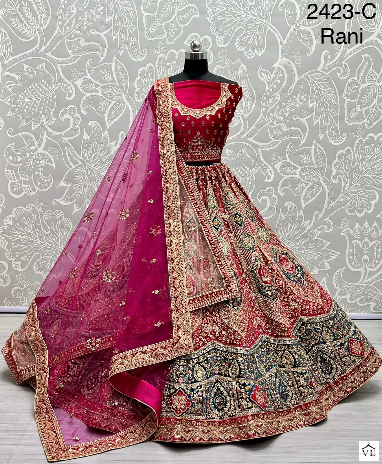 Arya 2423 Velvet Wholesale Bridal Lehenga Catalog — Wholesale Lehenga, MPA wholesale from Surat — view 5