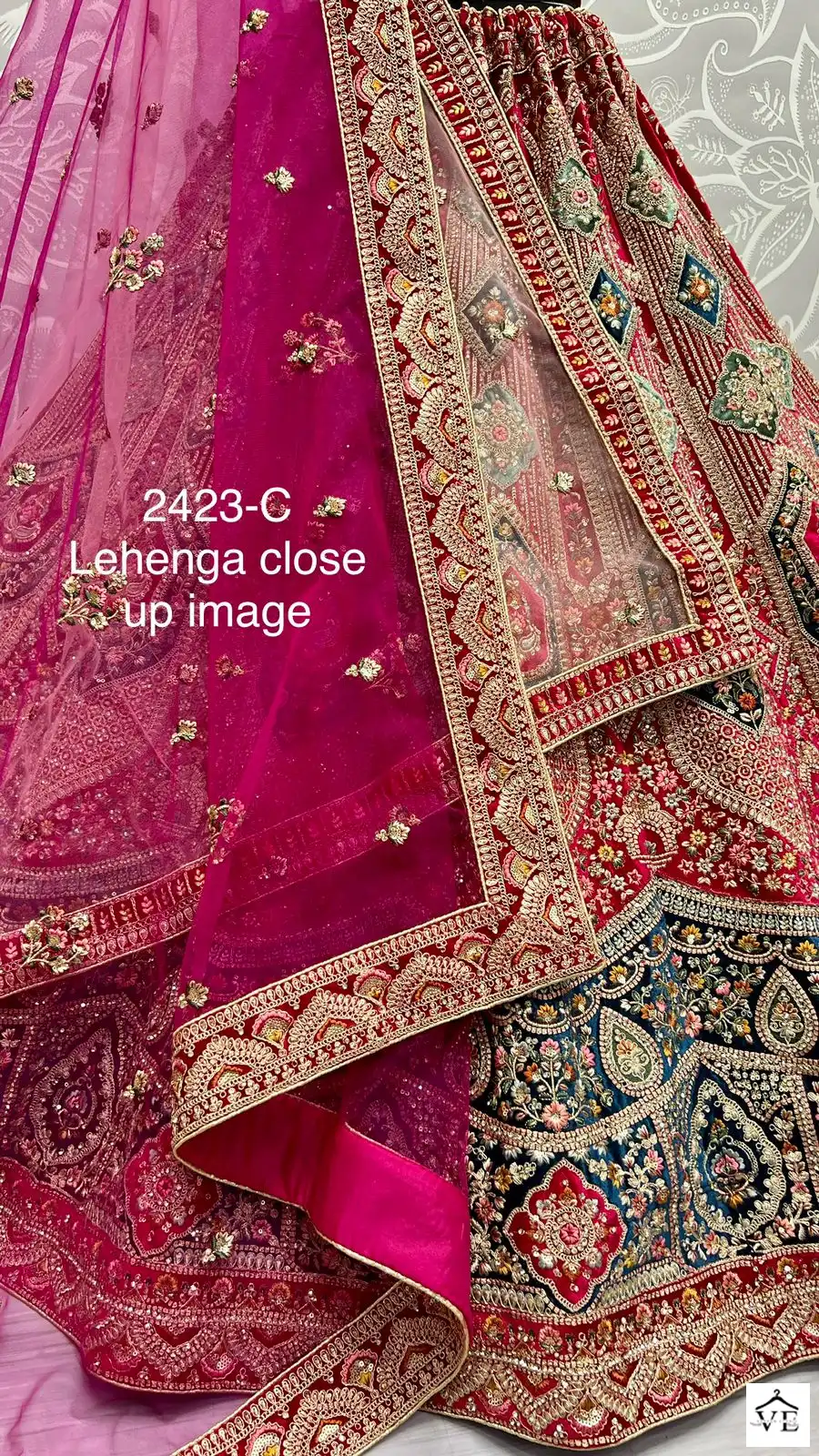 Arya 2423 Velvet Wholesale Bridal Lehenga Catalog — Wholesale Lehenga, MPA wholesale from Surat — view 7