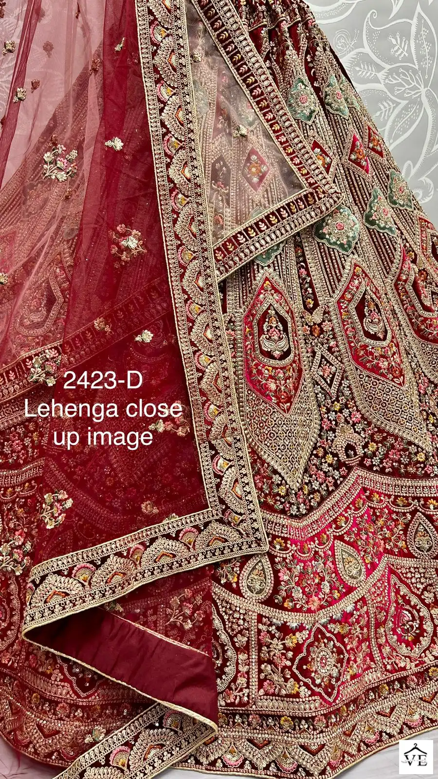 Arya 2423 Velvet Wholesale Bridal Lehenga Catalog — Wholesale Lehenga, MPA wholesale from Surat — view 12