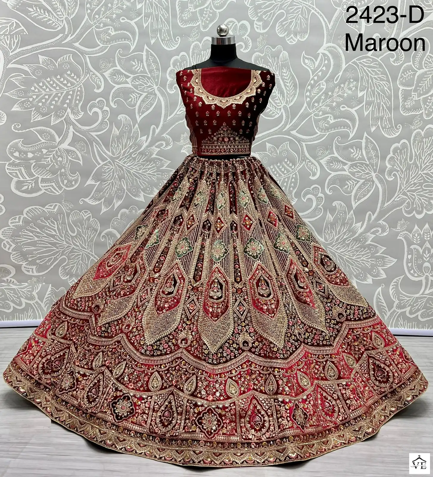 Arya 2423 Velvet Wholesale Bridal Lehenga Catalog — Wholesale Lehenga, MPA wholesale from Surat — view 11