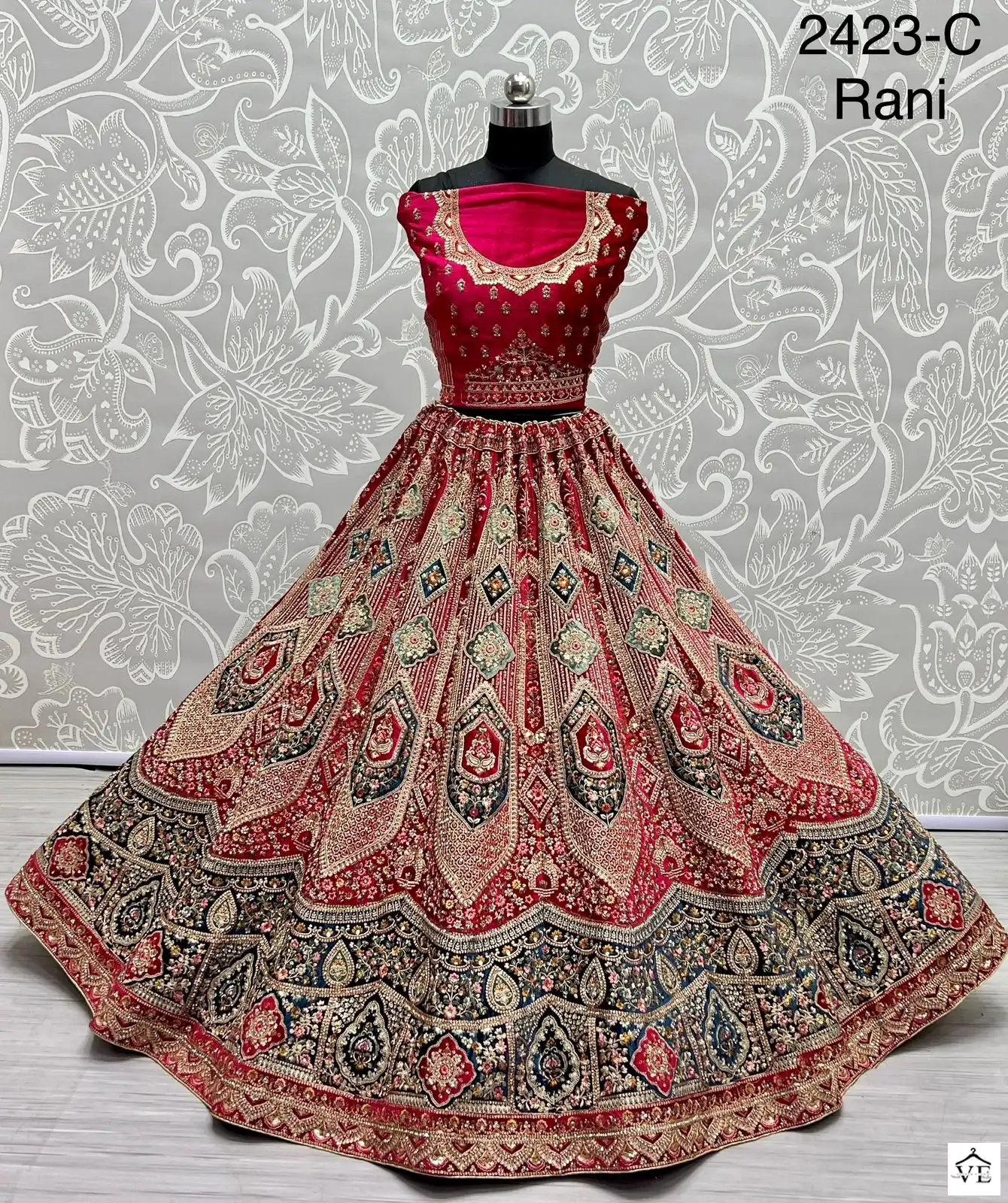 Arya 2423 Velvet Wholesale Bridal Lehenga Catalog — Wholesale Lehenga, MPA wholesale from Surat — view 6