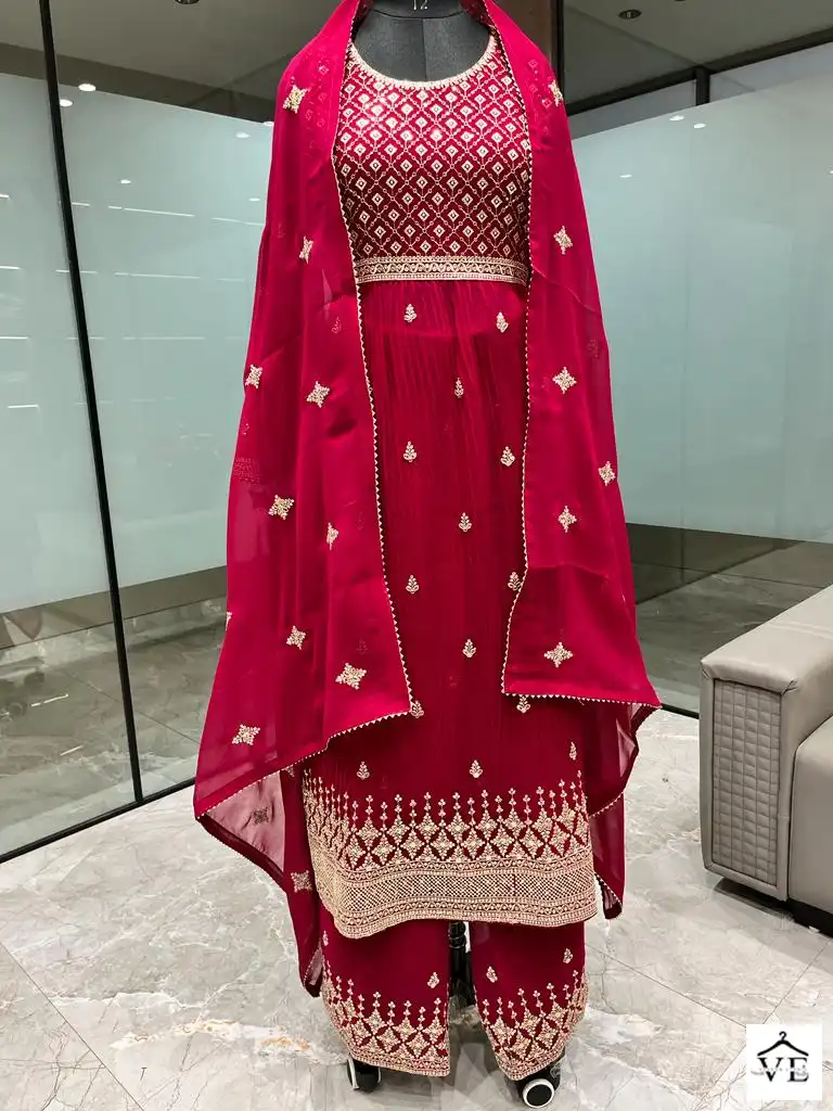 Utsav Suits Colour Chart 2 Georgette Wholesale Designer Suits Catalog — Wholesale Salwar Suits, MPA wholesale from Surat — view 1