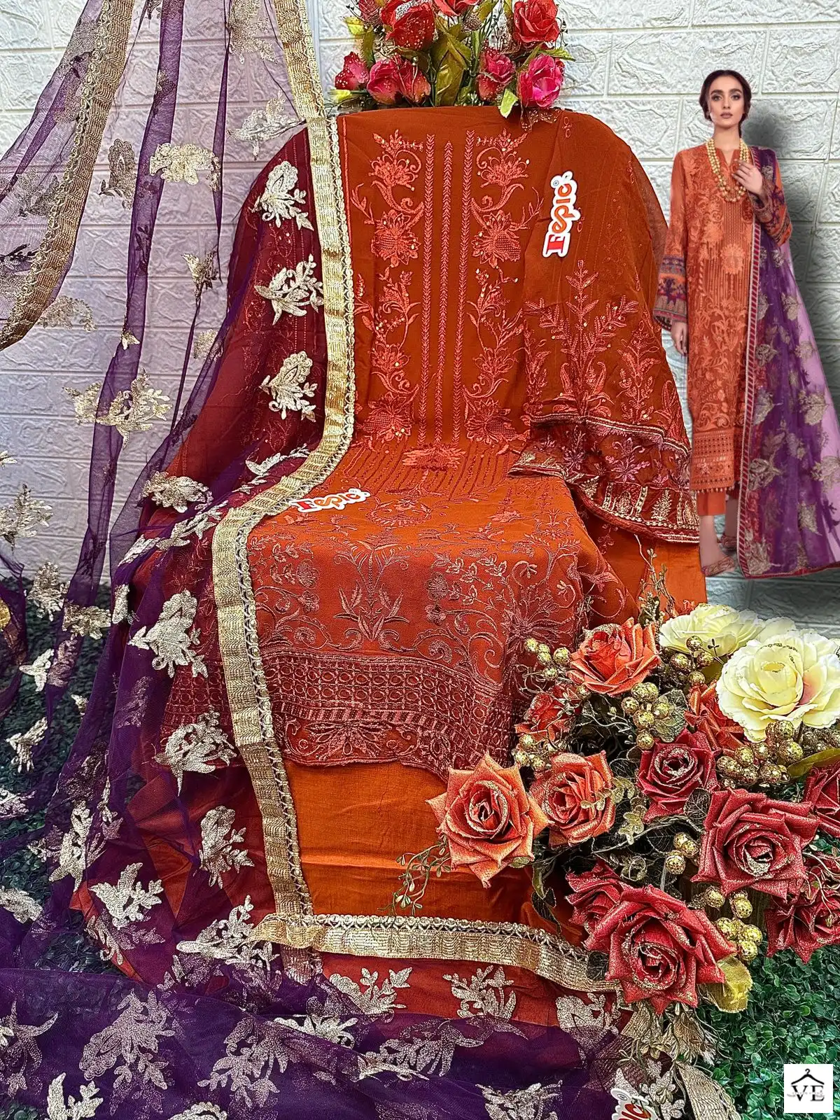 Fepic D-1289 Georgette Wholesale Pakistani Salwar Suit — Wholesale Salwar Suits, MPA wholesale from Surat — view 2