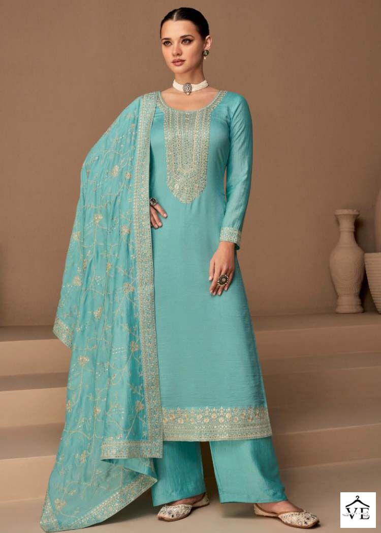 Aashirwad Dhaga Silk Wholesale Designer Salwar Suitr Catalog — Wholesale Salwar Suits, Aashirwad Creation wholesale from Surat — view 1
